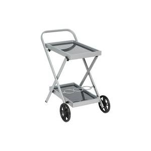 Desserte Paracas - 55 x 80 x H 83 cm - Gris, silver - HESPERIDE