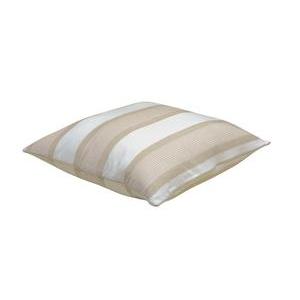 Coussin grosses rayures - 60 x 60 cm - Beige