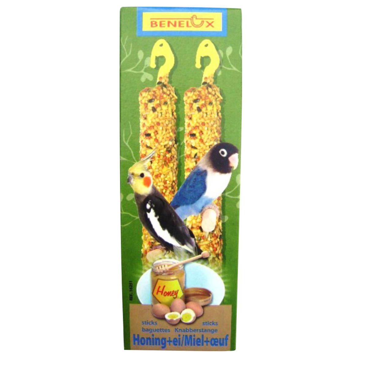 Lot de 2 bâtonnets aux œufs pour oiseaux exotiques - Bois et graines - 20 x 7 x H 2,7 cm - Orange Lot de 2 bâtonnets aux œufs pour oiseaux exotiques - Bois et graines - 20 x 7 x H 2,7 cm - Orange