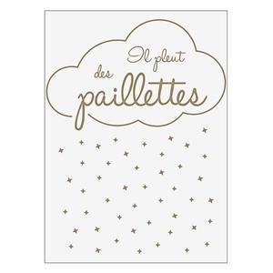 Sticker adhesif mural kids l50 x h70 cm paillette or