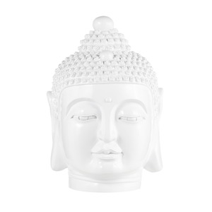 Tête de Bouddha - 33 x 37 x H 55 cm - Blanc