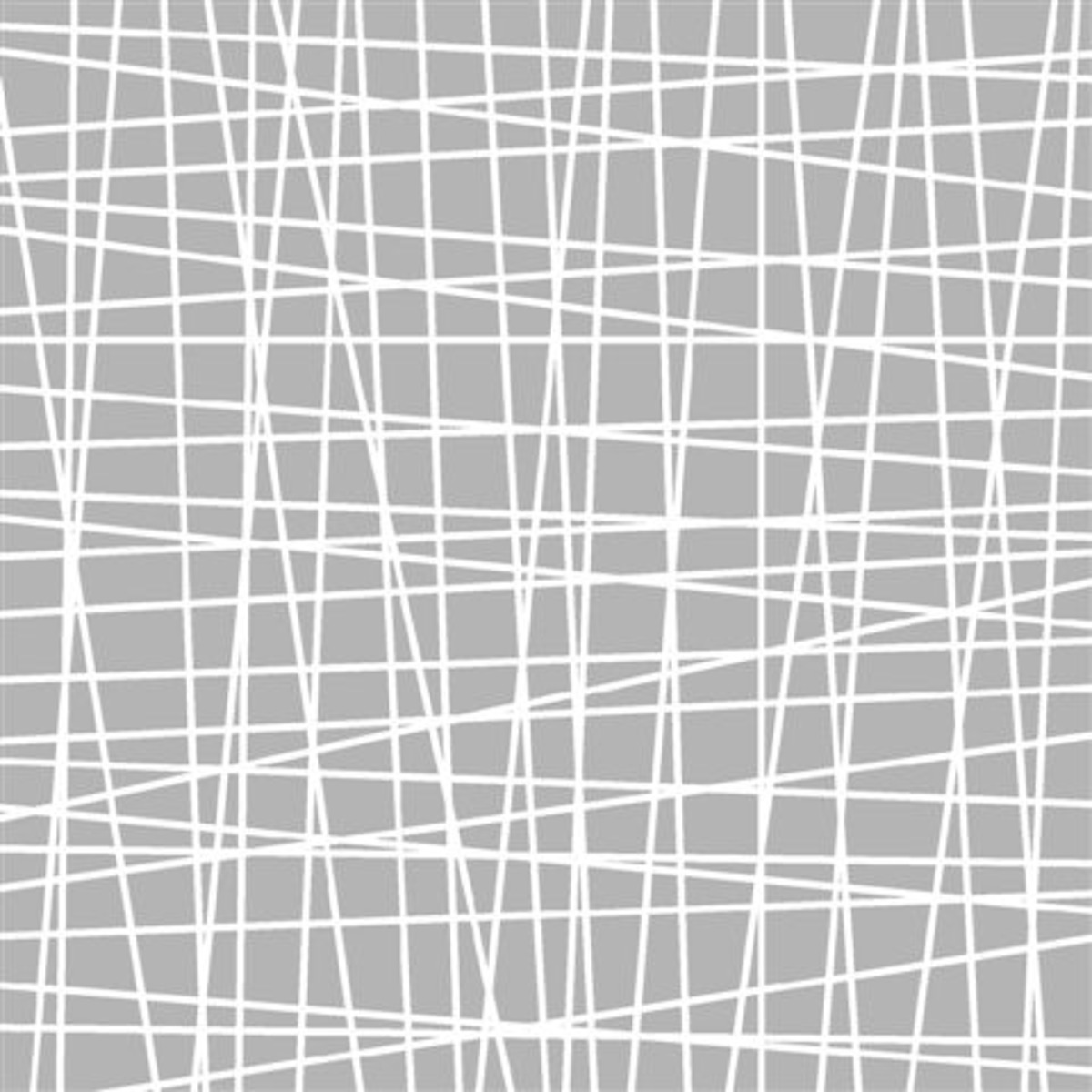 Lot de 20 serviettes en papier 3 plis motif graphique - 33 x 33 cm - Blanc, Gris argenté