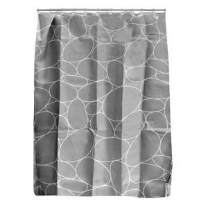 Rideau de douche Galet en polyester - 180 x 200 cm - Gris
