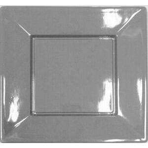 Assiette carrée argenté 23 x 23 cm x