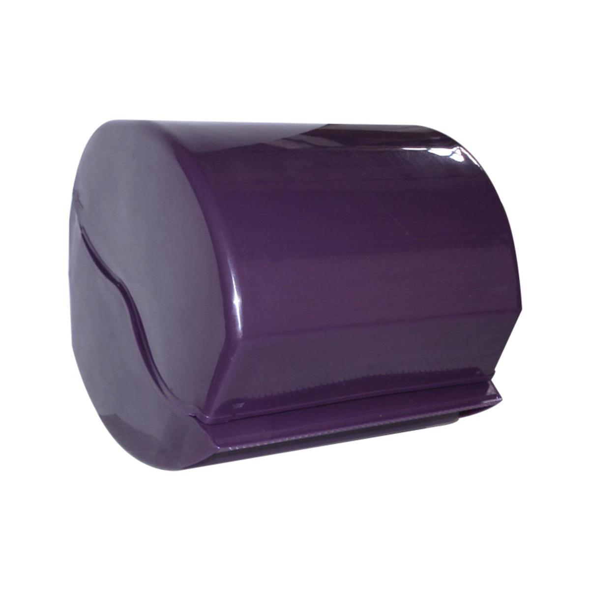 Dérouleur de papier WC en plastique - 12 x 14 x 12 cm - Violet aubergine Dérouleur de papier WC en plastique - 12 x 14 x 12 cm - Violet aubergine
