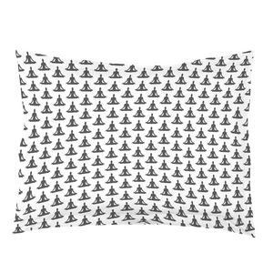 Taie d'oreiller - 50 x 70 cm - Gris anthracite et blanc