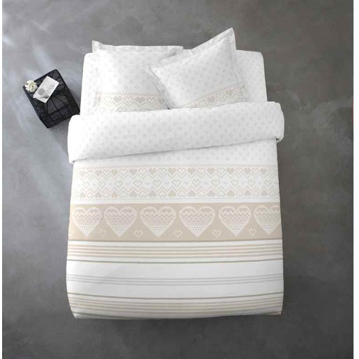 Parure Housse De Couette 2 Taies D Oreiller Modele Rayures Et