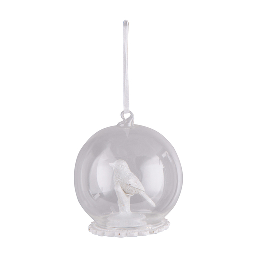 Suspension Boule Avec Decor Polystyrene Et Verre Blanc