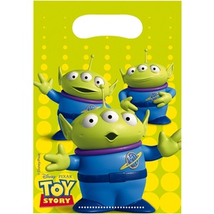 Lot de 6 sacs Toy Story en PEBD - 18 x 29 cm - Multicolore