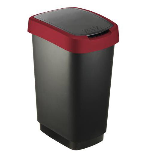 Poubelle Plastique Noir Rouge Poubelles La Foir Fouille