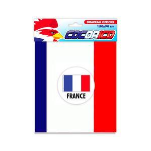 Drapeau tricolore France - L 150 x l 90 cm - Bleu, blanc, rouge, Multicolore