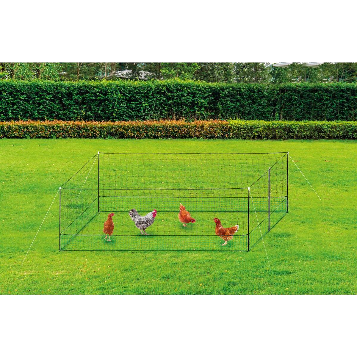 Kit clôture à volailles - L 12 x H 1.15 m - Différents modèles 