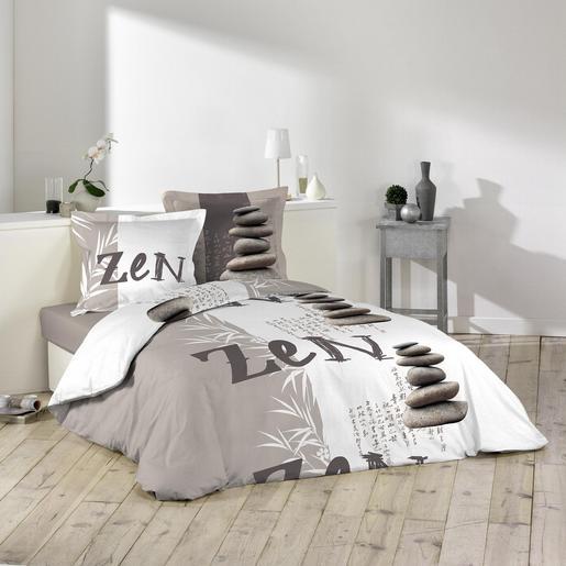 Parure De Couette 2 Personnes Zen 2 Taies 240 X 220 Cm Et 63 X