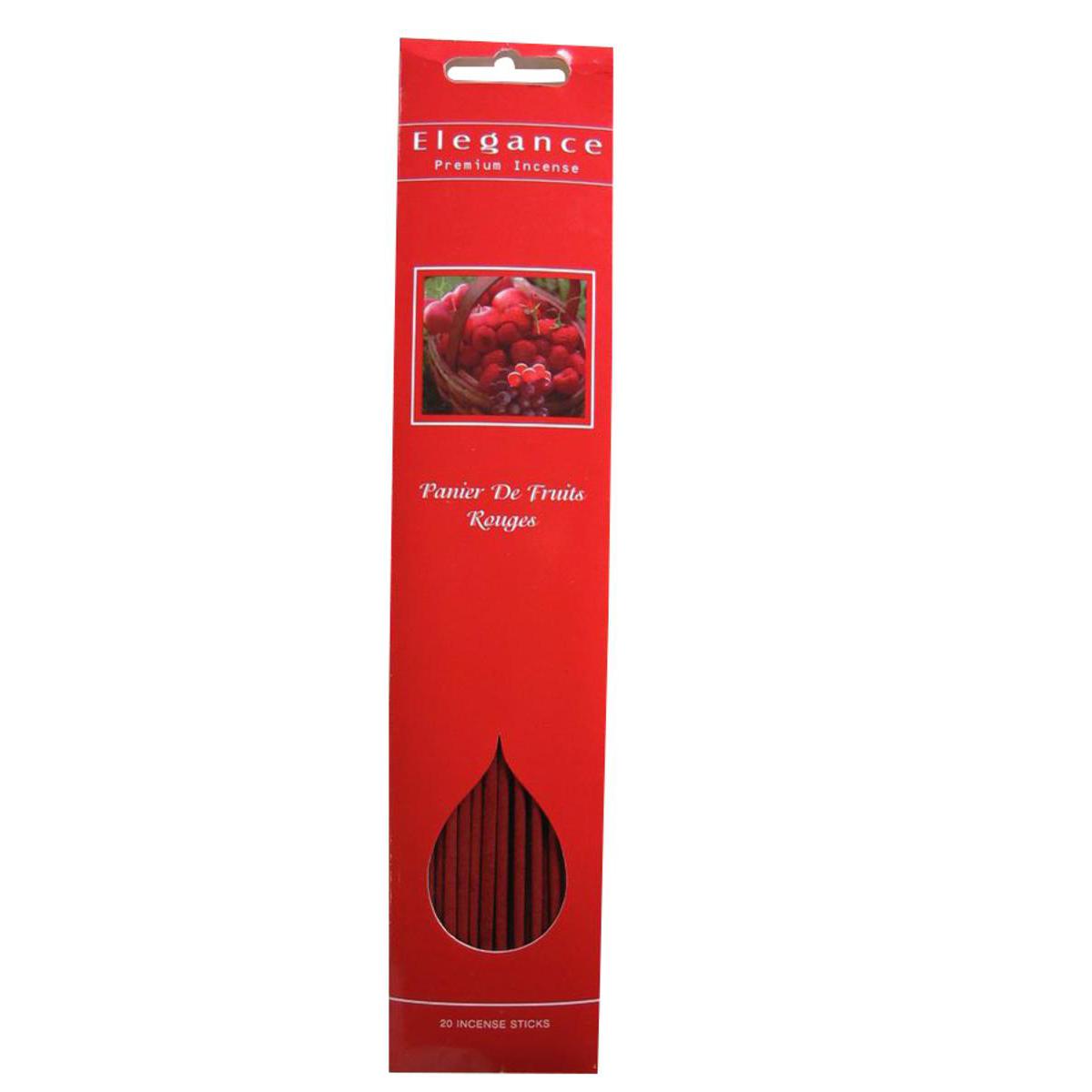 Lot de 20 bâtons d'encens panier de fruits rouges - Bois - 31 x 6,5 cm - Rouge Lot de 20 bâtons d'encens panier de fruits rouges - Bois - 31 x 6,5 cm - Rouge