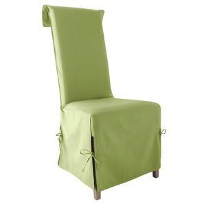 Housse de chaise Panama - 40 x 40 x 72 cm - 100% coton - Vert amande