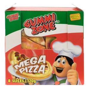 Gummi zone méga pizza - 120 g - L 19 x l 19 cm - Multicolore