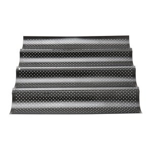 Plaque de cuisson 4 baguettes - 33 x 41 cm - Noir