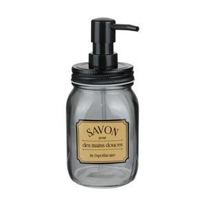 Distributeur de savon style Apothicaire - 51 cl - Noir, gris, marron - HOME DECO FACTORY