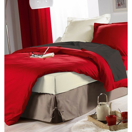 Cache Sommier Gris Violet Linge De Lit La Foir Fouille