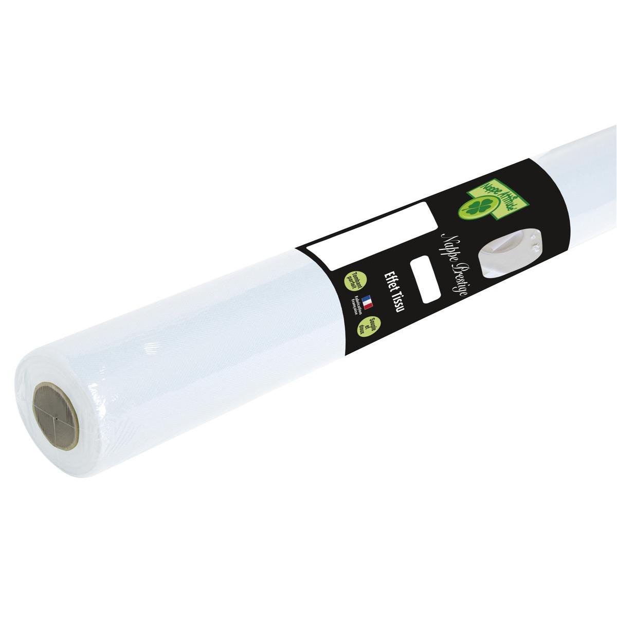 Nappe effet tissé - Non tissé - 50 m x 120 cm - Blanc Nappe effet tissé - Non tissé - 50 m x 120 cm - Blanc