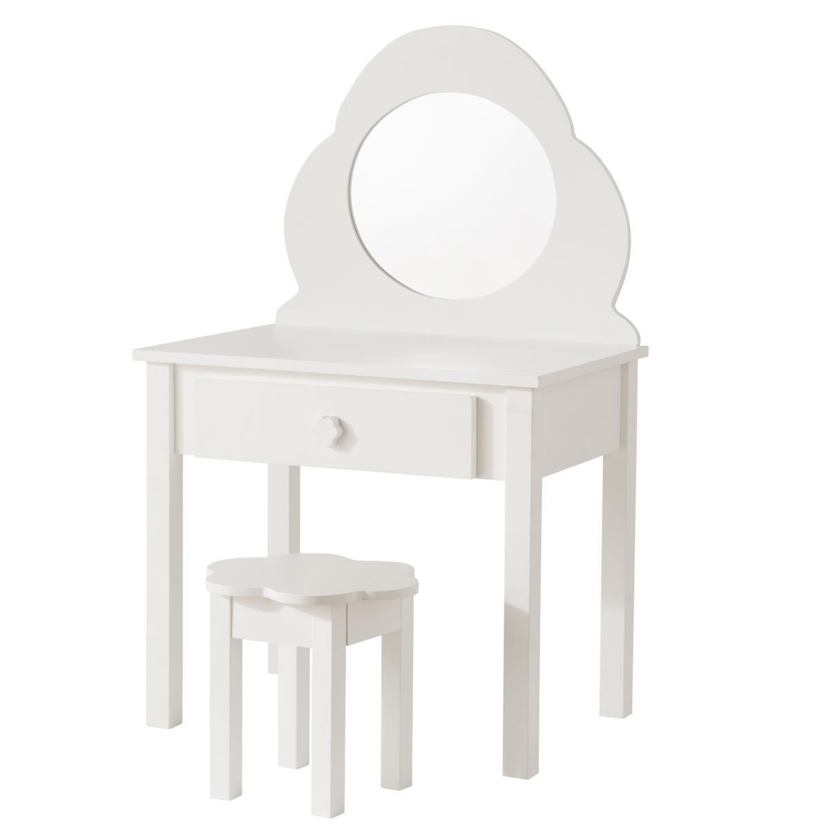 Coiffeuse pour enfant - 60 x 40 x H 90.5 cm - Blanc - Meubles de salon | La  Foir'Fouille