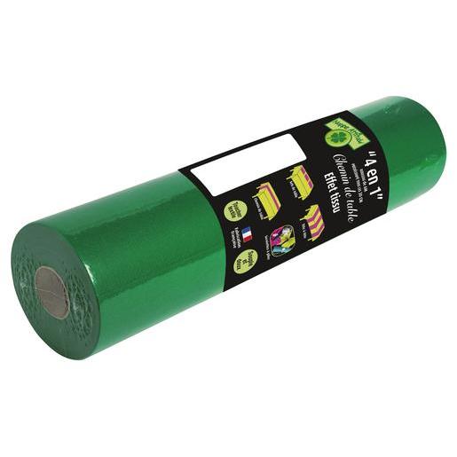 Chemin De Table Vert Vaisselle Jetable La Foir Fouille