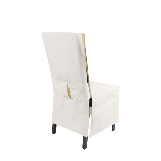 Housse De Chaise Dos Droit Polyester Beige Housse De Chaise