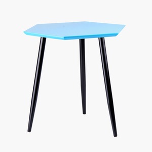 Table basse hexagonale - 40 x 46 x H 44 cm - Bleu