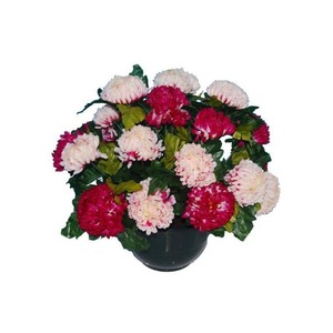 Coupe 21 chrysanthèmes , Hauteur 40 cm , Violet lavande, rose fushia