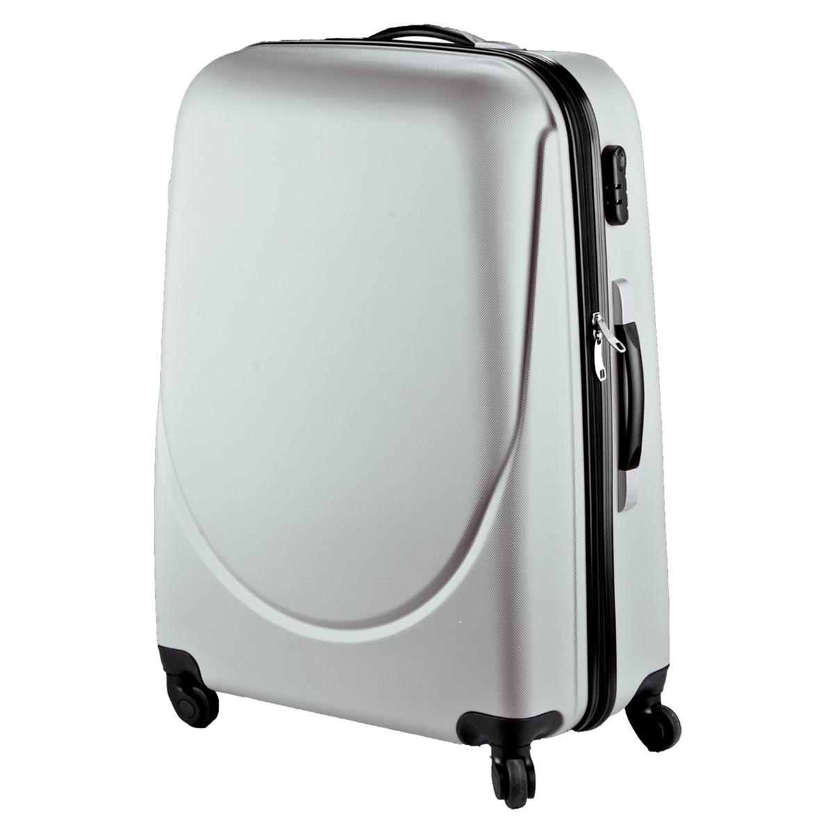 Valise trolley ABS 4 roues 360° - 60 cm - Gris