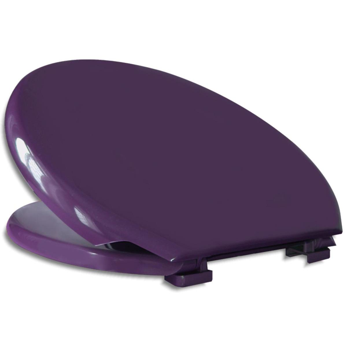 Abattant WC en plastique - 45,5 x 36 x 3 cm - Violet aubergine Abattant WC en plastique - 45,5 x 36 x 3 cm - Violet aubergine