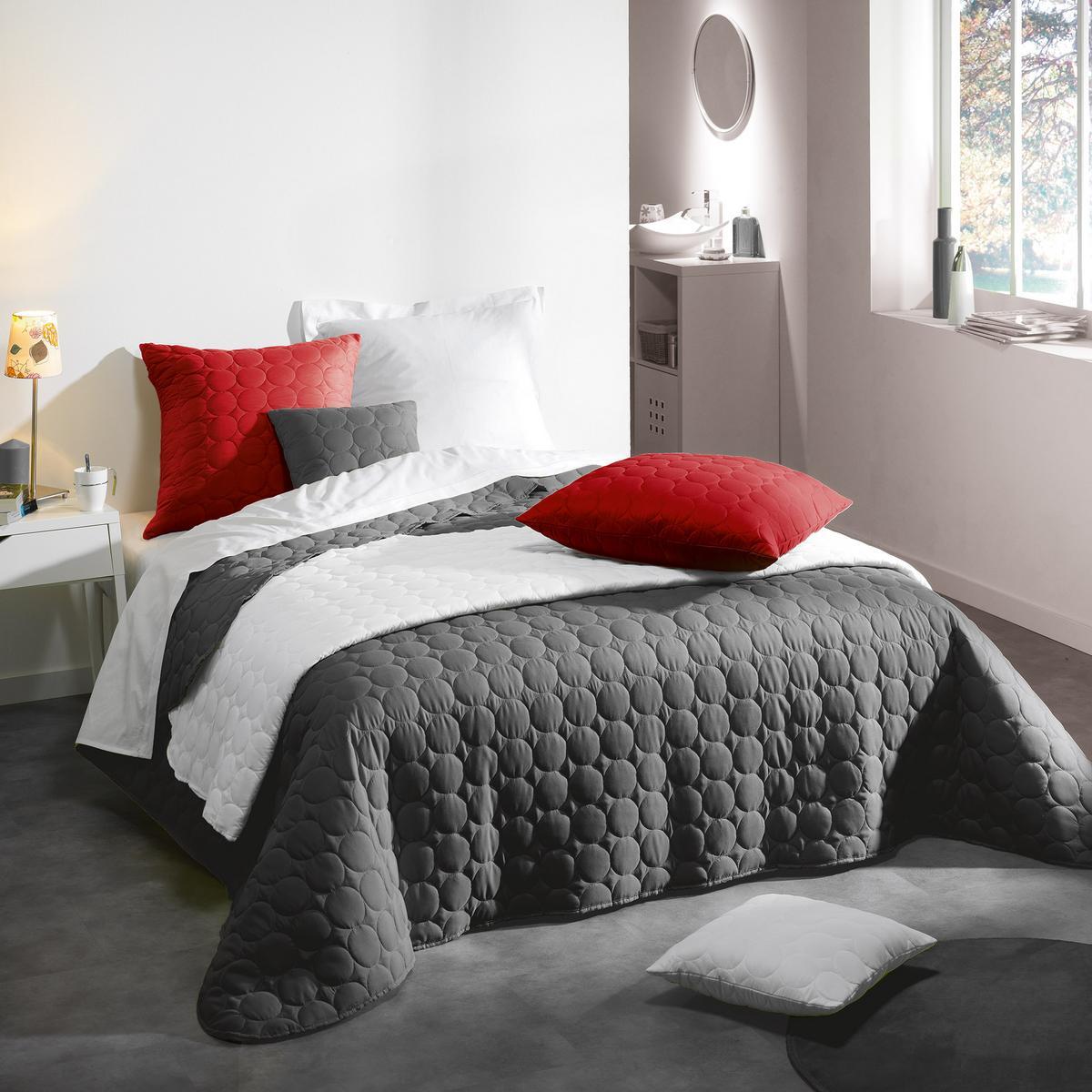 couvre lit 2 personnes 220 x 240 cm gris couvre lit la foir fouille