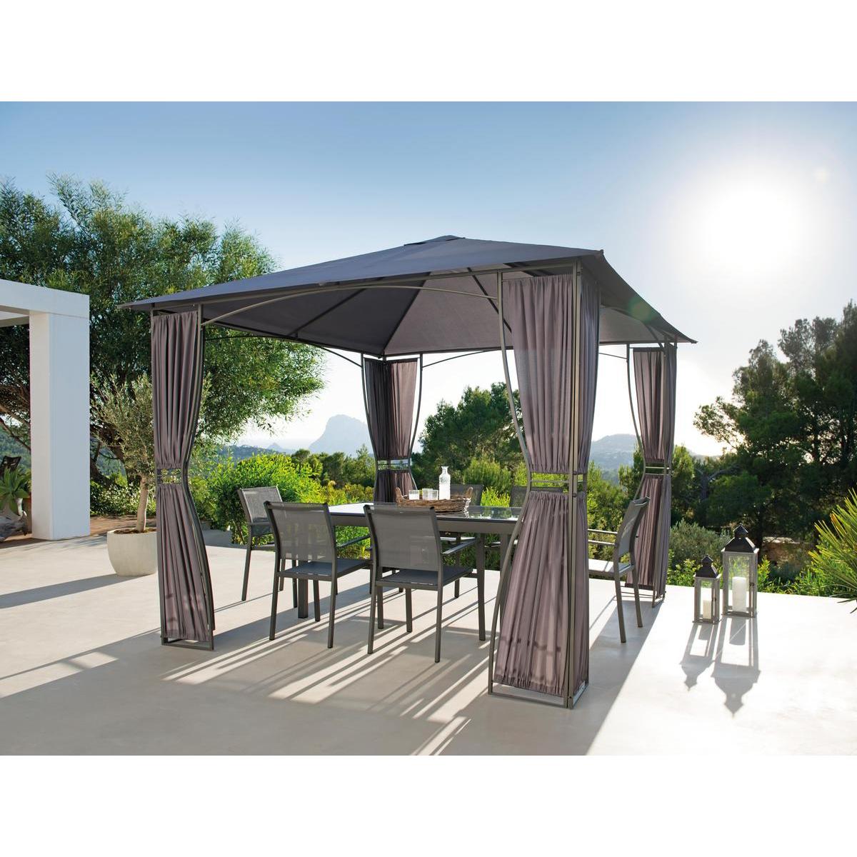 Tonnelle Mary - 3 x 3 m - Gris Tonnelle Mary - 3 x 3 m - Gris