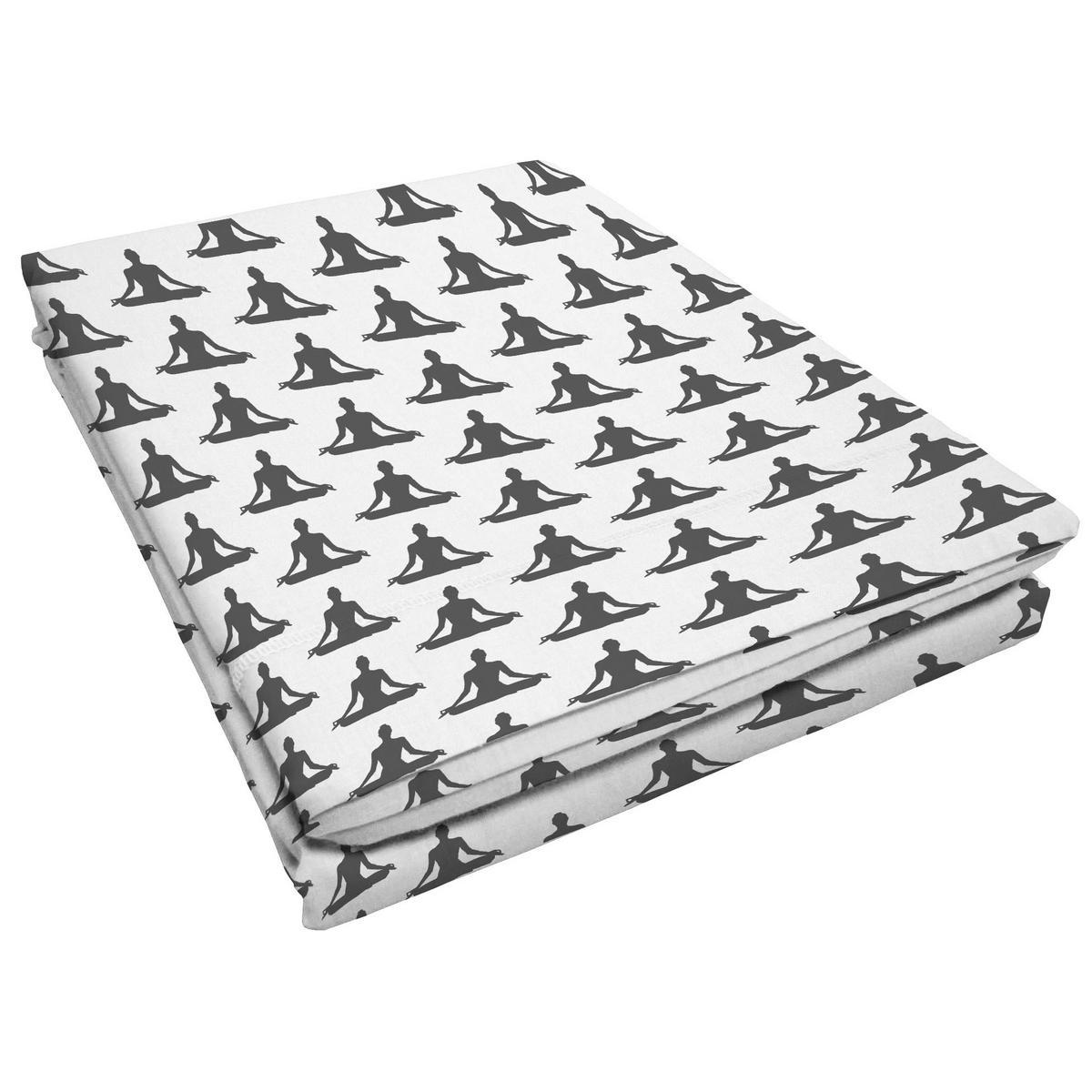 Drap Plat 1 Personne 180 X 290 Cm Gris Et Blanc Draps Plats La Foir Fouille