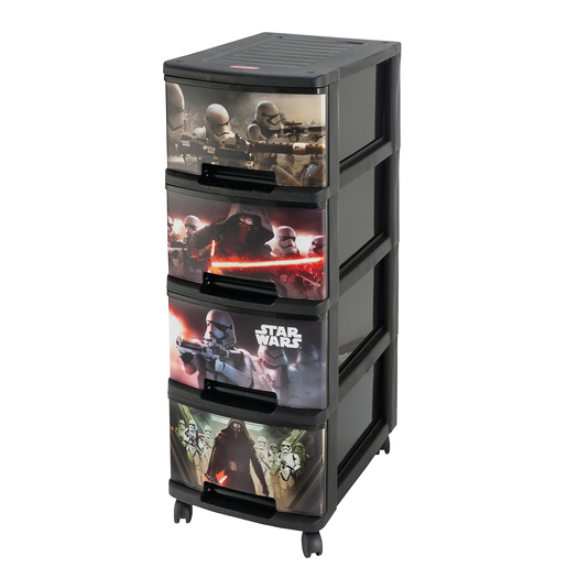 Tour De Rangement 4 Tiroirs Star Wars Rangement Plastique La