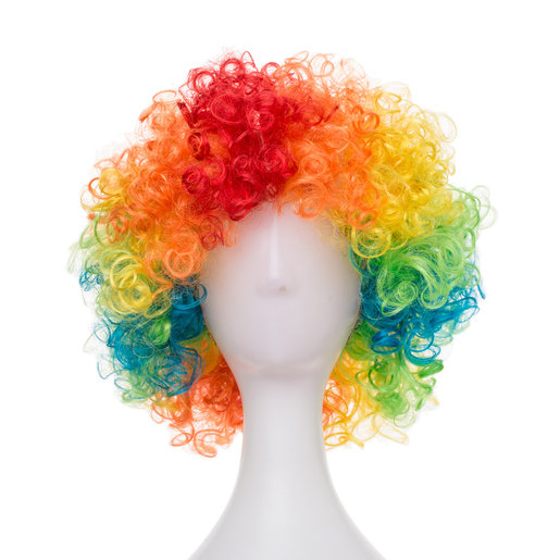 perruque afro multicolore