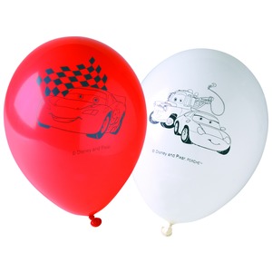 Lot de 8 ballons Cars Racers en carton imprimé polystirène - 28 cm - Multicolore