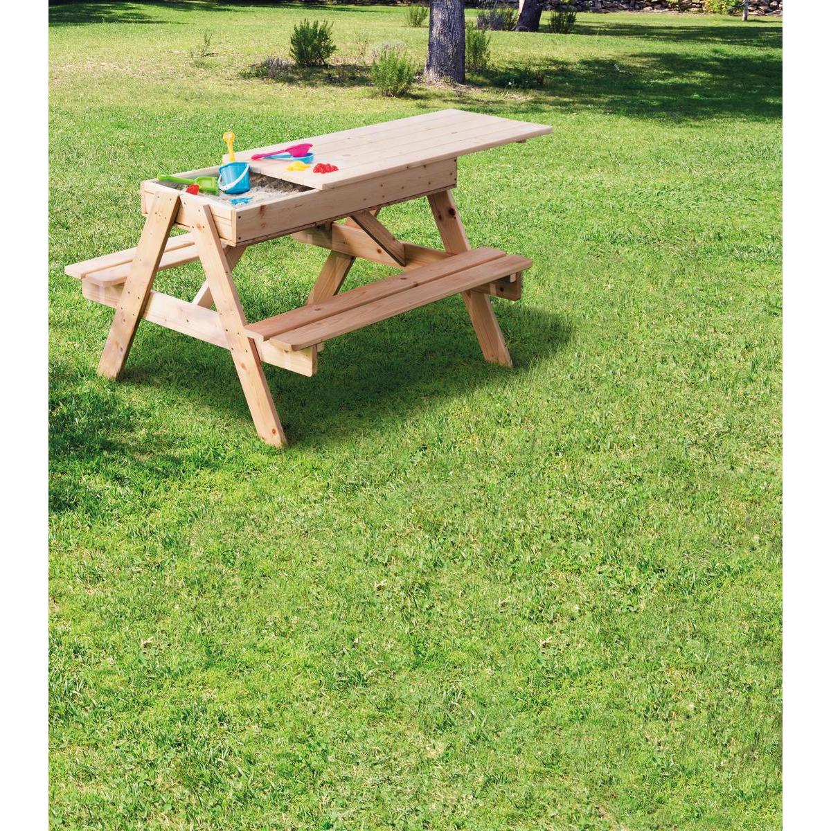 Table de jeu 2 en 1 - 80 x H 52 x 78 cm - Marron Table de jeu 2 en 1 - 80 x H 52 x 78 cm - Marron