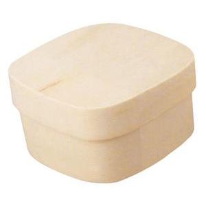 Boîte avec couvercle à décorer - Bois compressé - 5 x 5 x H 3 cm - Beige