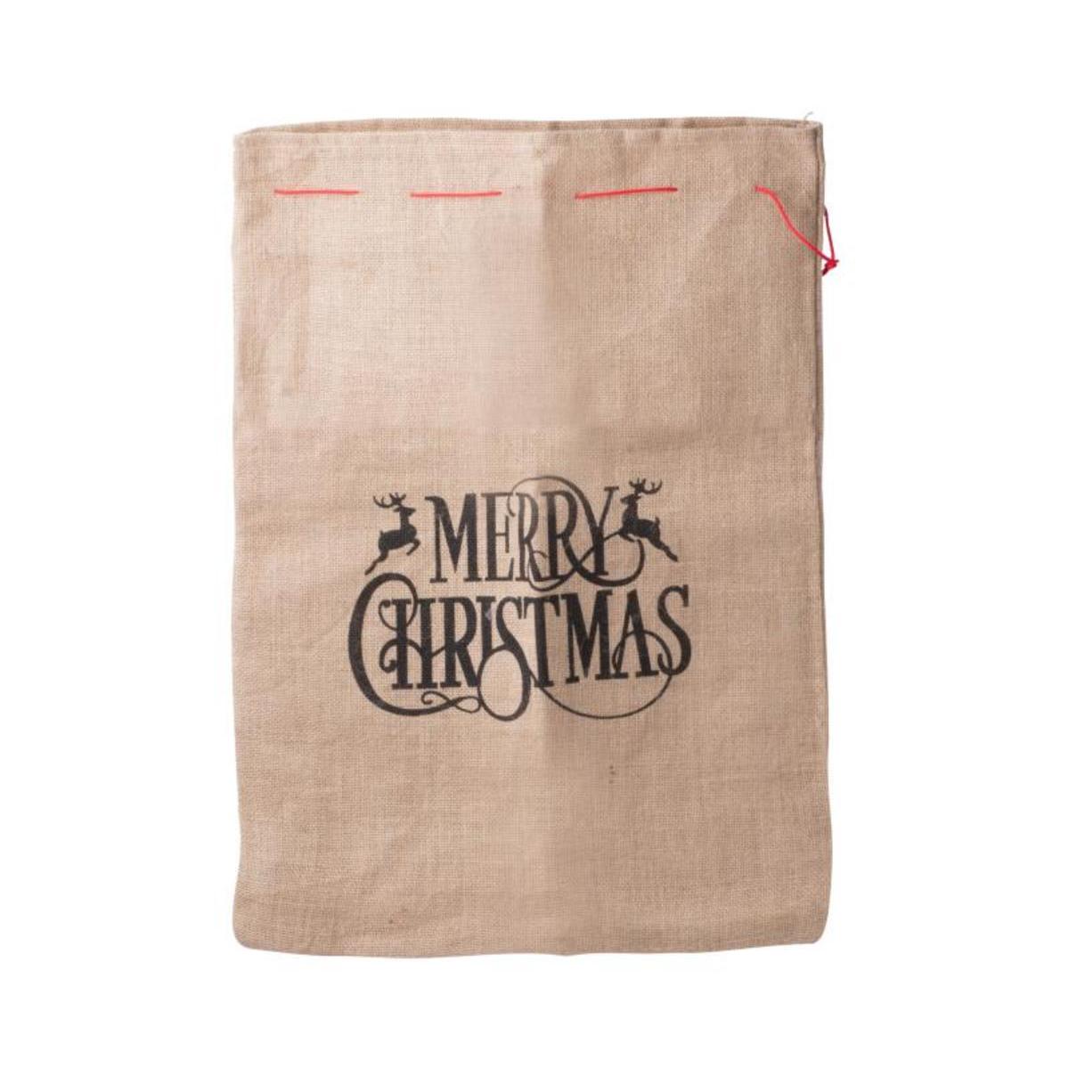 Sac Merry Christmas - 77 x 50 cm - Marron, noir Sac Merry Christmas - 77 x 50 cm - Marron, noir