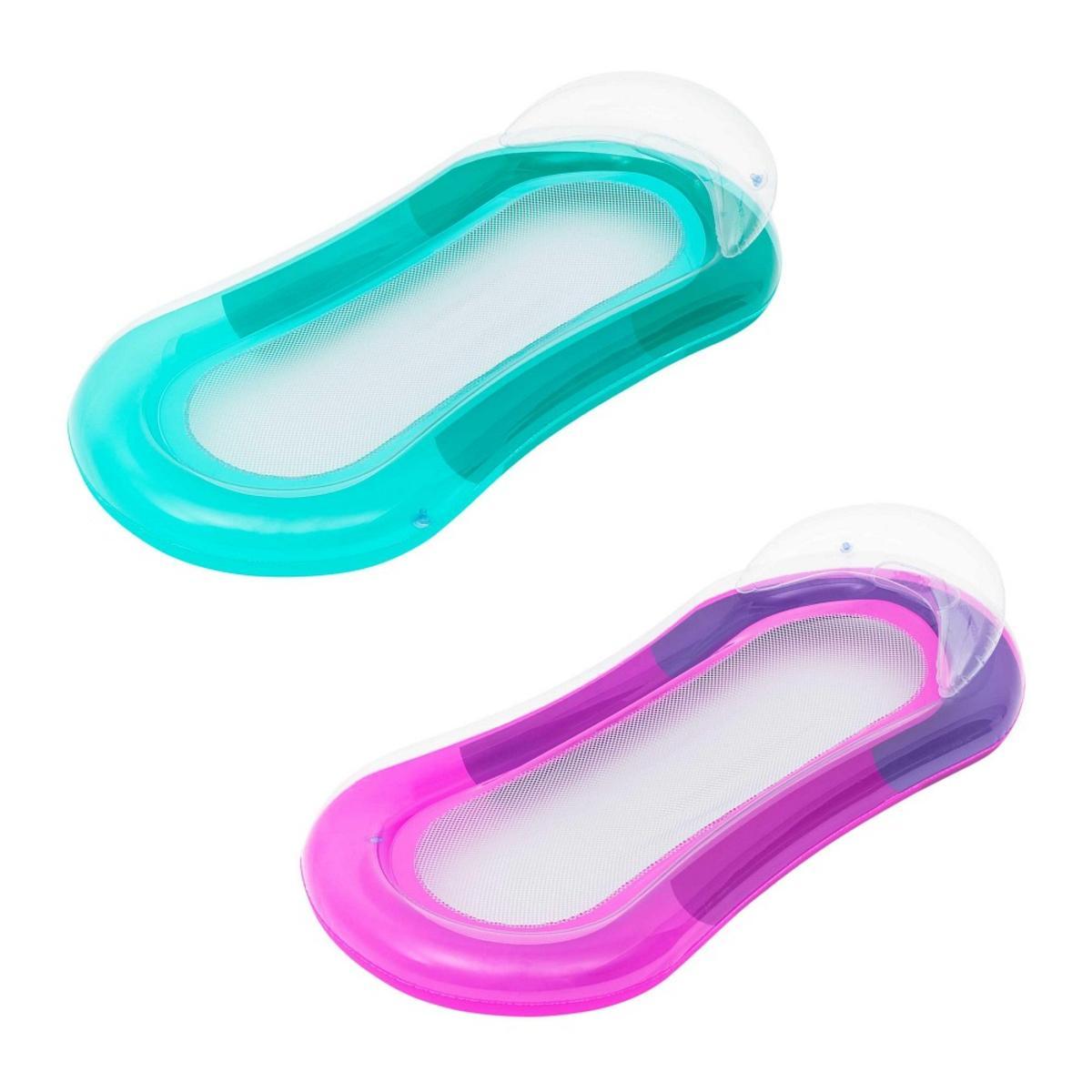 matelas gonflable fond filet avec appuie tete 153 x h 28 x 74 cm differents coloris bestway piscines et accessoires pour la piscine la foir fouille