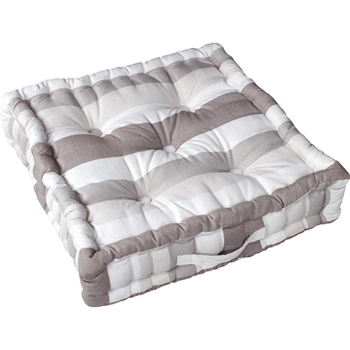 Coussin de sol - 50 x 50 cm - Marron taupe Coussin de sol - 50 x 50 cm - Marron taupe