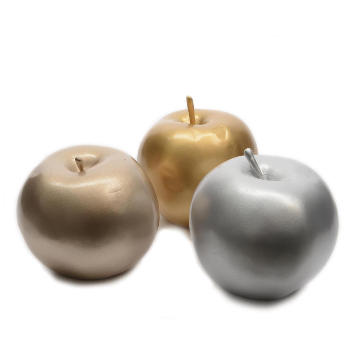 pomme a poser plastique gris jaune marron deco de noel pour l interieur la foir fouille