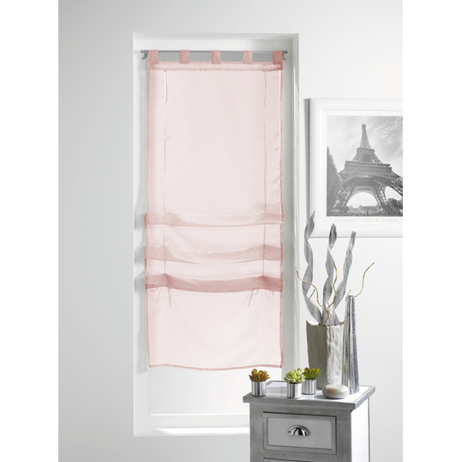 Store droit - 60 x 180 cm - Rose - Paire de vitrage - Voilage pour ... Store droit - 60 x 180 cm - Rose - Paire de vitrage - Voilage pour ...