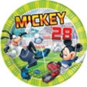Assiettes rondes 23 cm x 10 carton Mickey goal