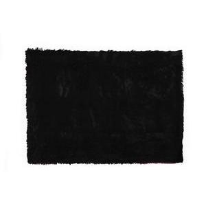 Plaid shaggy - 100% polyester - Noir