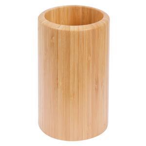 Pot à ustensiles rond bambou - ø 10 x H 16 cm - Beige