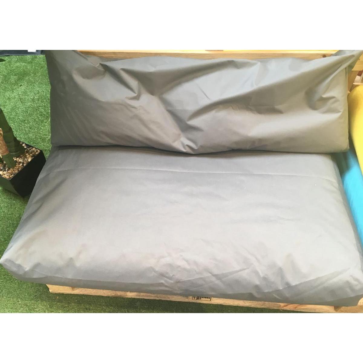 coussin dossier impermeable 120 x 40 x h 10 cm gris moorea coussins et housses de coussins la foir fouille