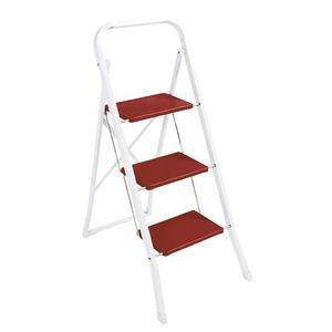 Marchepied 3 marches - 46 x H 105 cm - Rouge