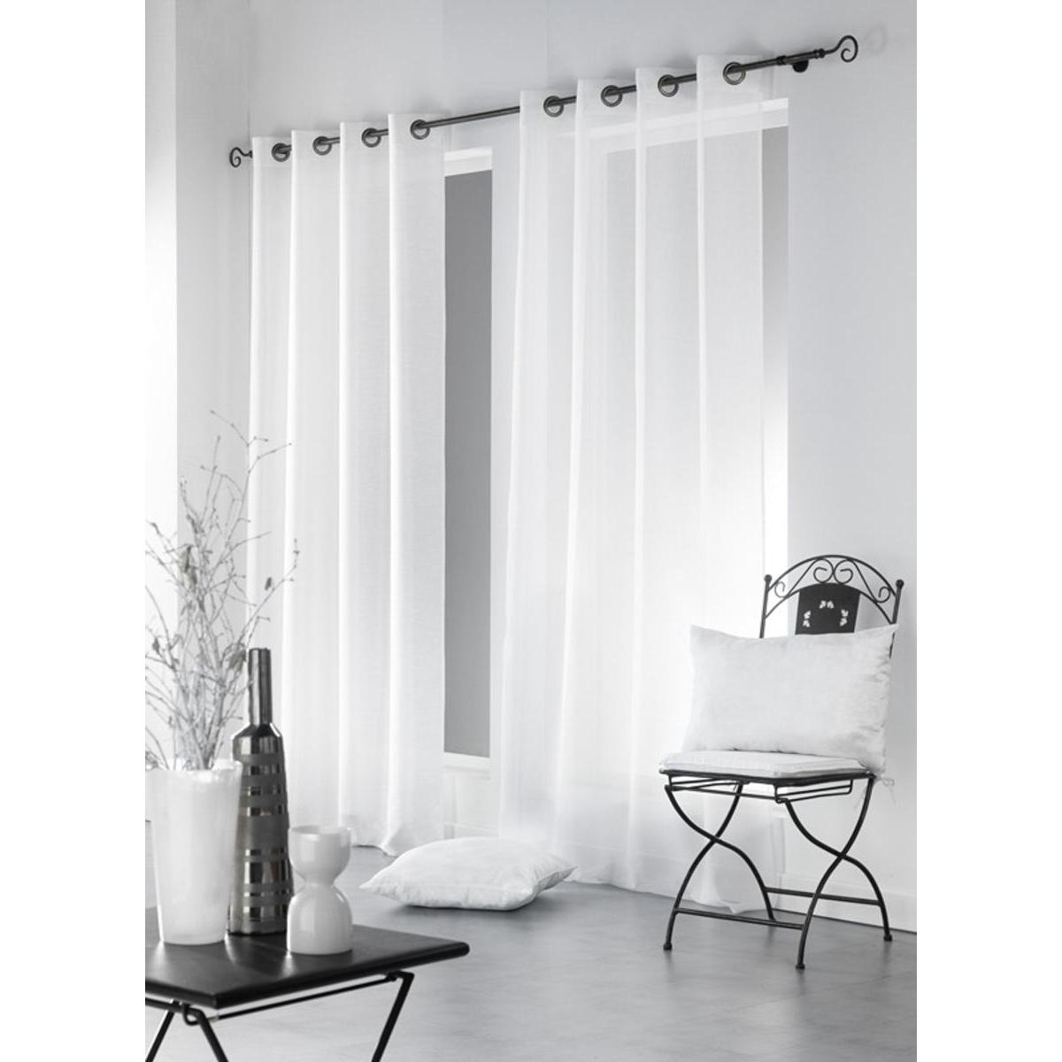 Voilage Salsa en polyester - 140 x 260 cm - Blanc Voilage Salsa en polyester - 140 x 260 cm - Blanc